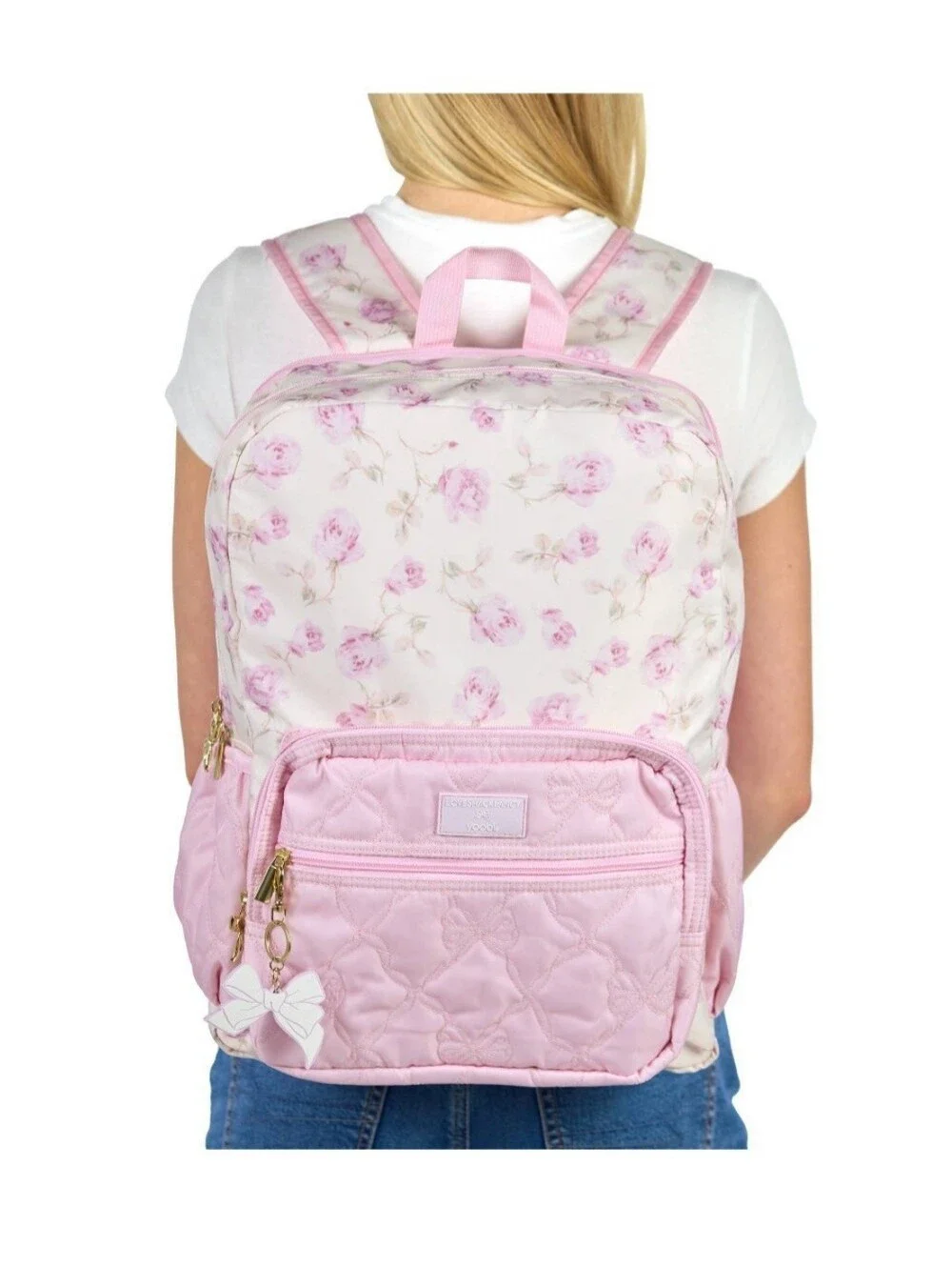 NWT LoveShackFancy x Target Yoobi Ribbon Rosa Backpack Sterling Dusk- HTF